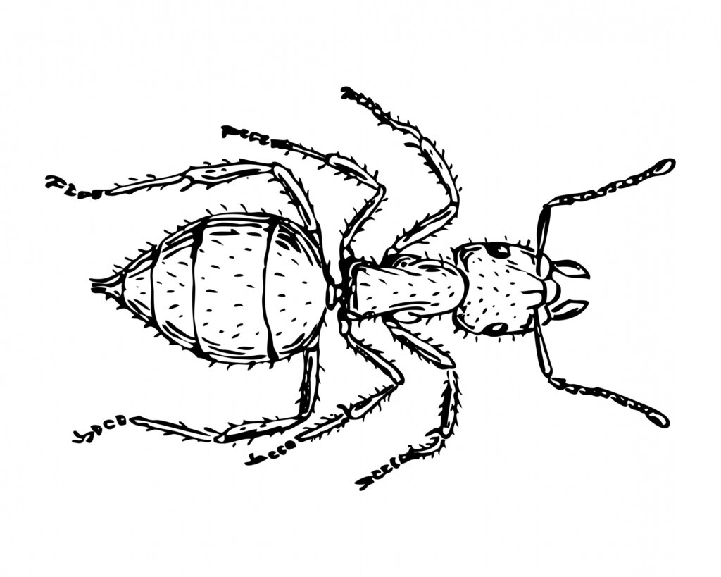 ant line art